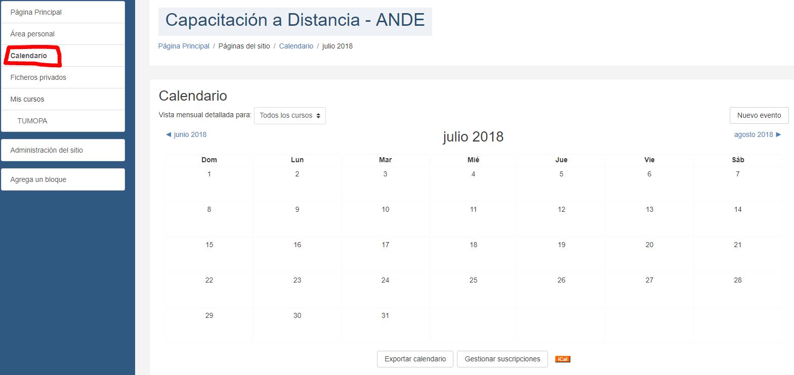 calendario